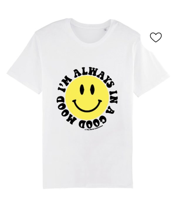 Tee-shirt smiley, col rond