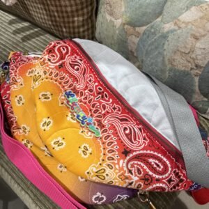Cabas, pochette XXL, banane LilyMay.so - Banane Marine Bandana multico/jean/ leop