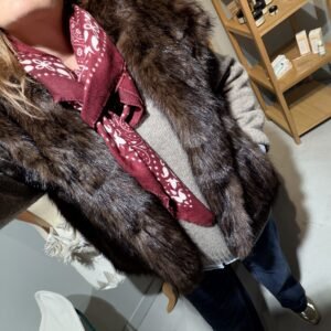 Gilet sans manches fausse fourrure