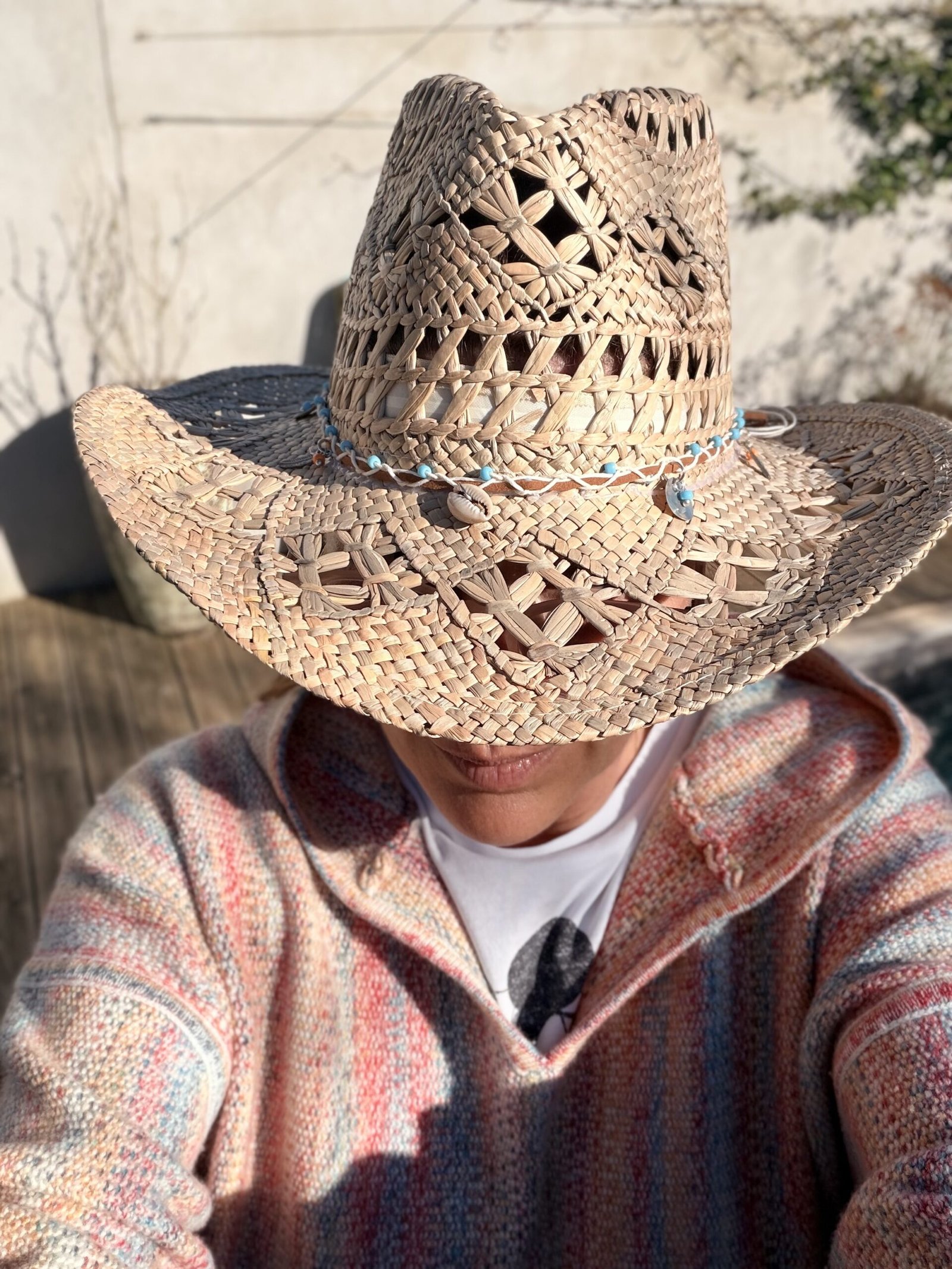 Chapeau cow-boy en paille